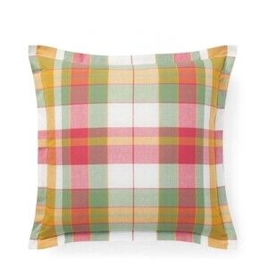 Lauren Ralph Lauren Feather Filled Madras Plaid Liana 18" Decorative Pillow